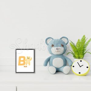 تابلو اتاق کودک فانتزی طرح حرف رنگی B رومیزی