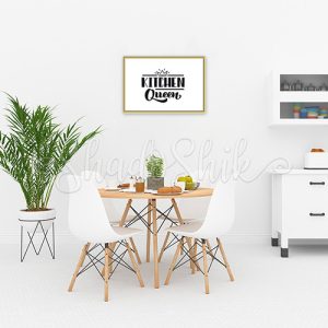 تابلو آشپزخانه خطاطی مدرن طرح Kitchen Queen دیواری