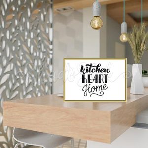 تابلو آشپزخانه خطاطی مدرن طرح Kitchen Heart Home دیواری