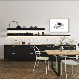 تابلو آشپزخانه خطاطی مدرن طرح Bon Appetit دیواری