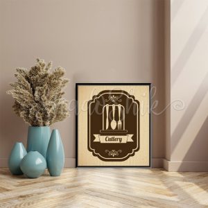 تابلو آشپزخانه فانتزی طرح Cutlery دیواری