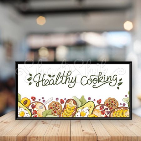 تابلو آشپزخانه فانتزی طرح میوه Healthy Cooking دیواری