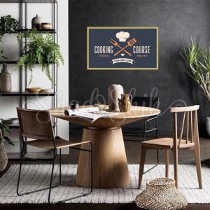 تابلو آشپزخانه فانتزی طرح Cooking Course با قاب های متنوع