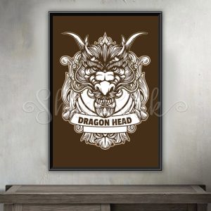 تابلو اتاق نوجوان فانتزی طرح Dragon Head دیواری