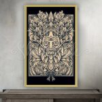تابلو اتاق نوجوان فانتزی طرح Barong Mask دیواری