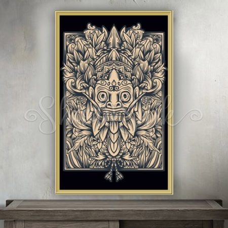 تابلو اتاق نوجوان فانتزی طرح Barong Mask دیواری