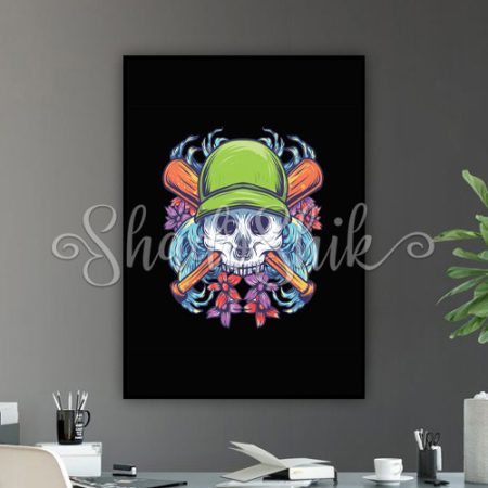 تابلو اتاق نوجوان فانتزی طرح Skull Beach رنگبندی جذاب