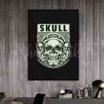 تابلو اتاق نوجوان فانتزی طرح skull vector وینتیج