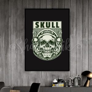تابلو اتاق نوجوان فانتزی طرح skull vector وینتیج