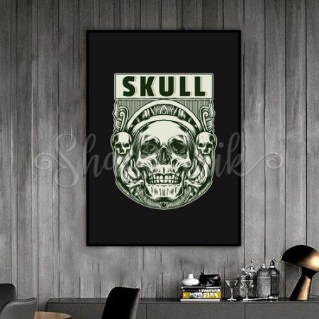 تابلو اتاق نوجوان فانتزی طرح skull vector وینتیج