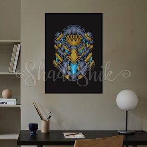 تابلو اتاق نوجوان فانتزی طرح king eagle دیواری