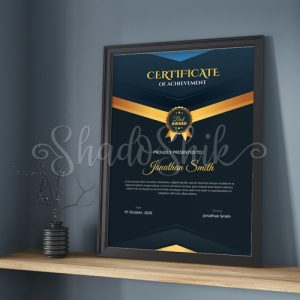 تابلو گواهینامه و تقدیرنامه طرح Best Award رومیزی