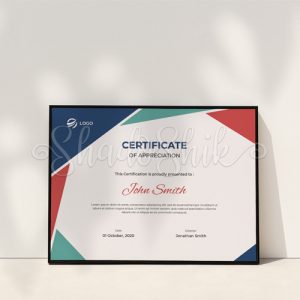 تابلو گواهینامه و تقدیرنامه طرح رنگی رومیزی