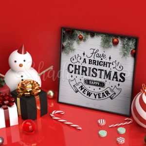 تابلو جشن کریسمس طرح HAPPY NEW YEAR با چراغ های رنگی