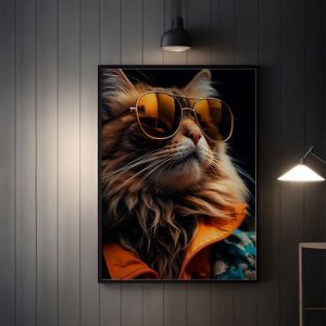 تابلو طرح گربه
